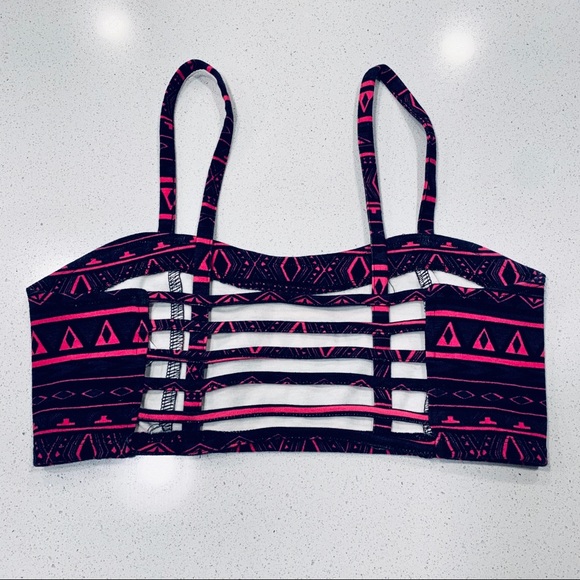 SOLD!! Tribal pattern spaghetti strap bandeau - Picture 2 of 3